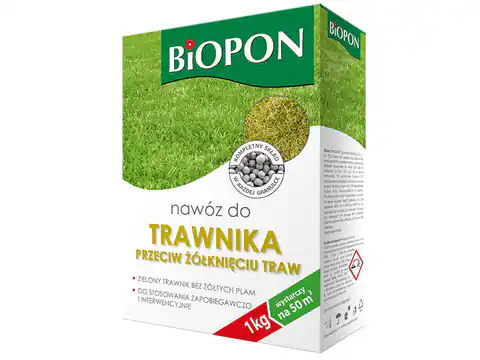 ⁨Nawóz Biopon do trawy przeciw żółknięciu 1kg 8638⁩ w sklepie Wasserman.eu