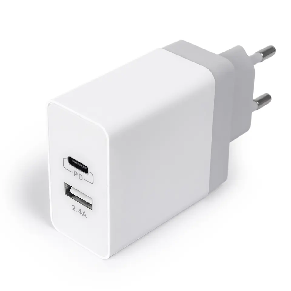 ⁨Ładowarka 2w1 USB-C USB PD Quick 17W 3.4A SPC-01W⁩ w sklepie Wasserman.eu