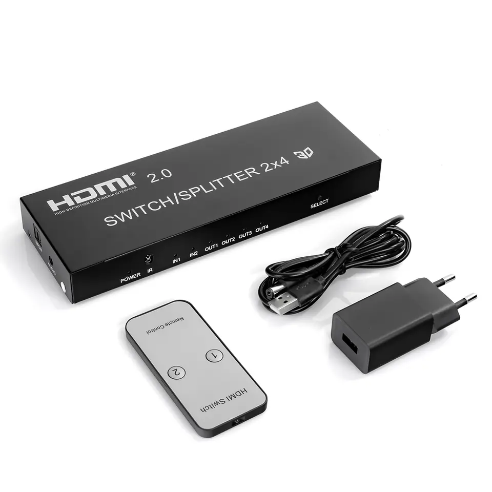 Matrix HDMI 2/4 Spacetronik SPH-M241 4K 60Hz w sklepie Wasserman.eu