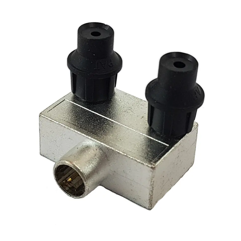 ⁨2-way splitter with CaP 0-2150 MHz⁩ at Wasserman.eu