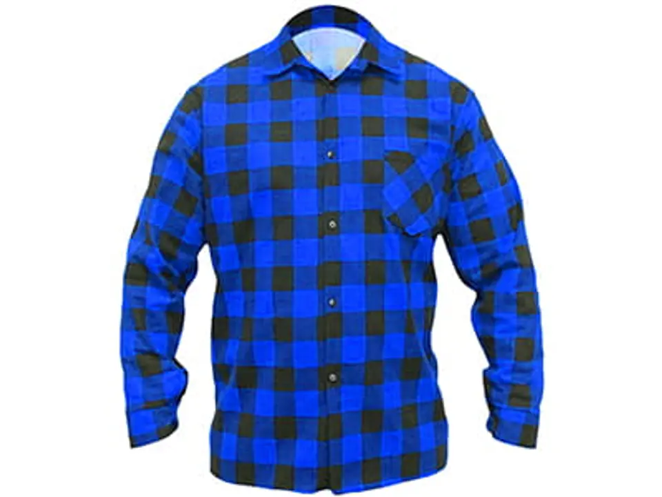⁨Dedra plaid flannel shirt (S, blue)⁩ at Wasserman.eu