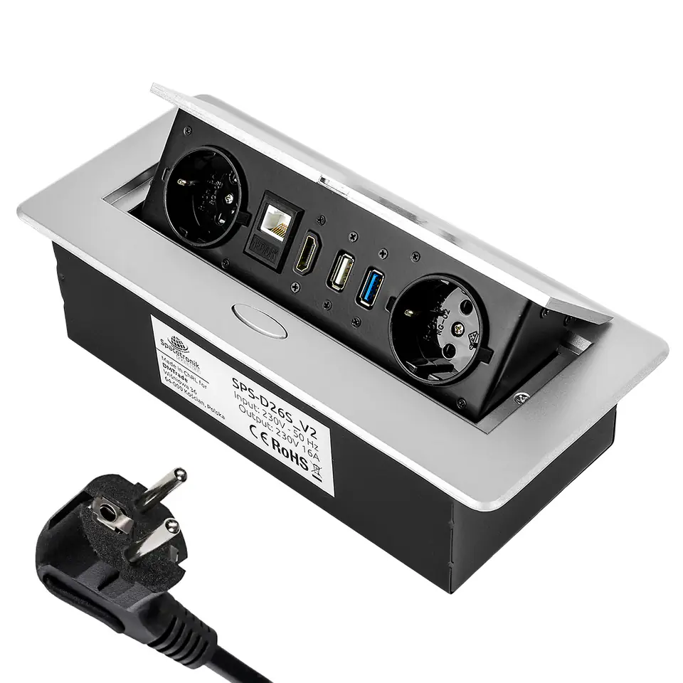 ⁨Opening table top socket Spacetronik SPS-D26S V2⁩ at Wasserman.eu