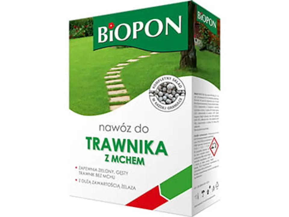 ⁨Nawóz Biopon do trawy z mchem karton 3kg trawamech3kg⁩ w sklepie Wasserman.eu