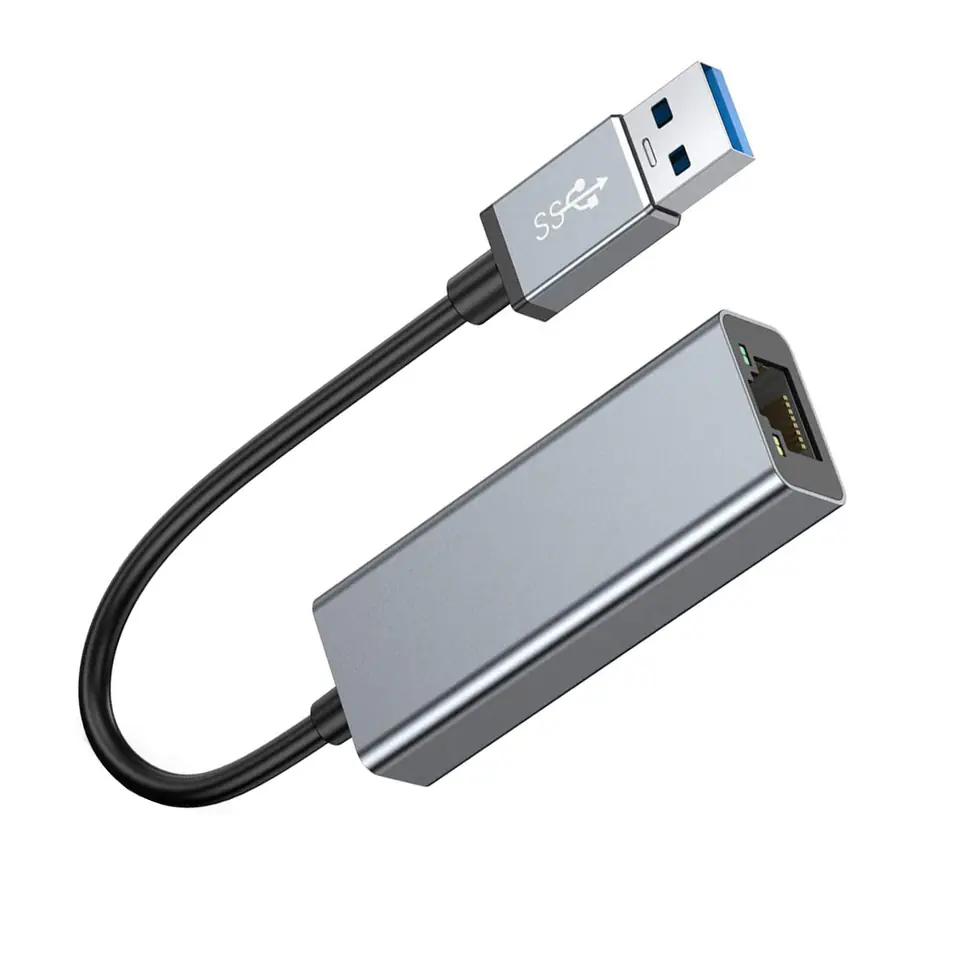 ⁨Adapter USB na gniazdo RJ45 1000 Mbp LED SPU-A02⁩ w sklepie Wasserman.eu