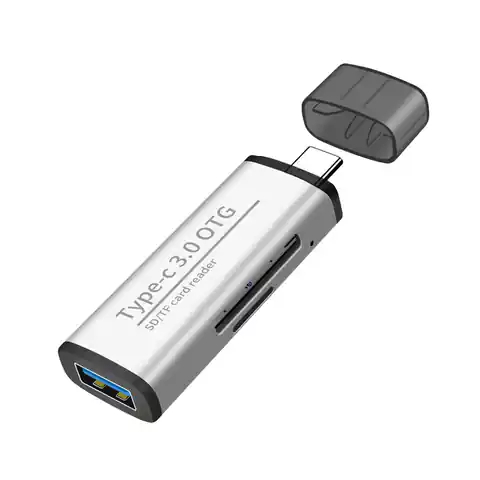⁨SPU-CR03 USB-C to SD, micro SD, USB card reader⁩ at Wasserman.eu