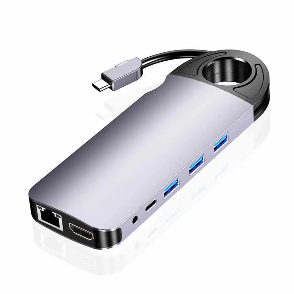 ⁨Multiport SPU-M01 USB-C HDMI VGA RJ45 USB 3.0 SD⁩ w sklepie Wasserman.eu