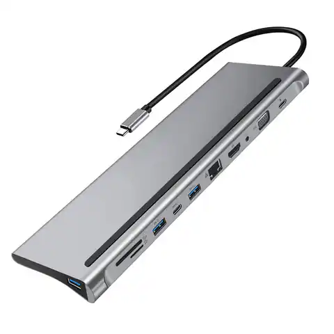 ⁨Multiport SPU-M02 USB-C HDMI VGA RJ45 USB 3.0 SD⁩ w sklepie Wasserman.eu