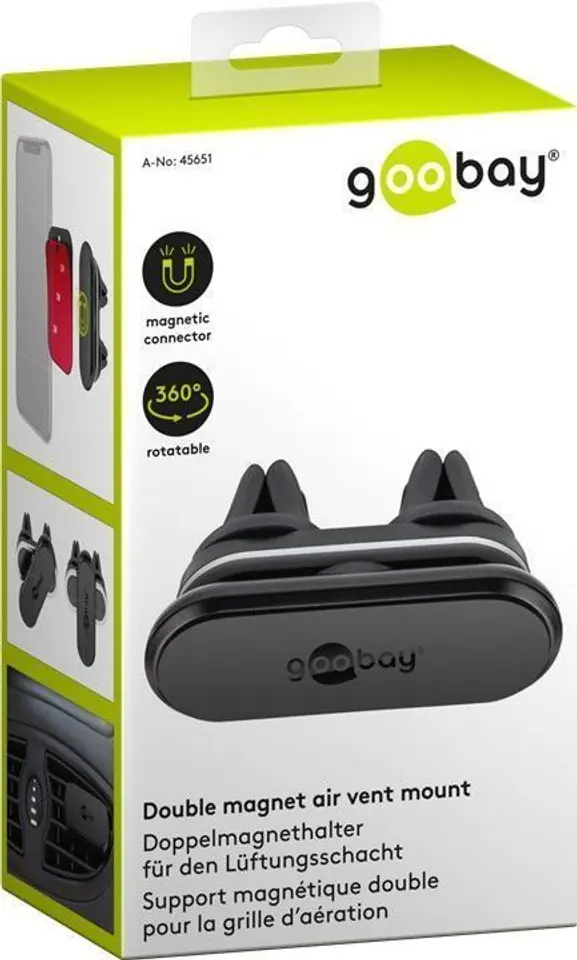 ⁨Magnetic holder double ventilation grille Goobay⁩ at Wasserman.eu