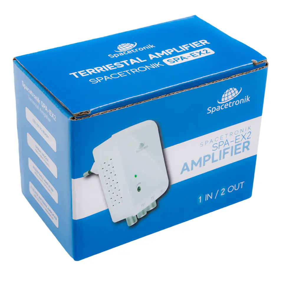 ⁨Wzmacniacz TV DVB-T2/C do gniazdka 2x TV SPA-EX2⁩ w sklepie Wasserman.eu