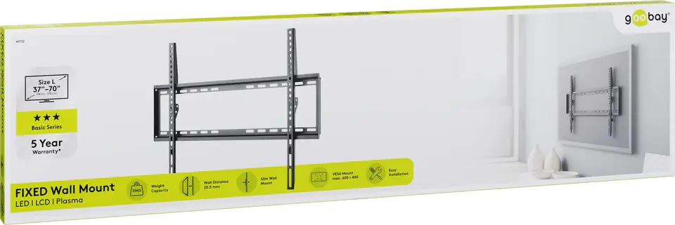 Uchwyt TV Goobay BASIC FIXED L 37"-70" do 35kg w sklepie Wasserman.eu