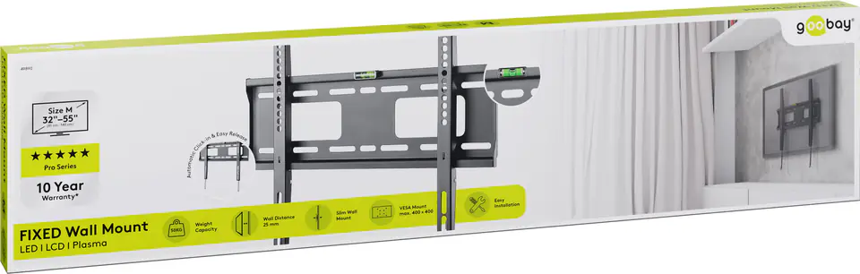 Uchwyt TV Goobay PRO FIXED M 32"-55" do 50kg w sklepie Wasserman.eu
