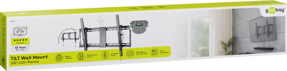 Uchwyt TV Goobay PRO TILT L 37"-70" do 70kg w sklepie Wasserman.eu