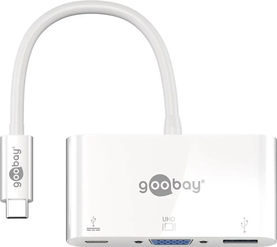 ⁨Adapter USB-C na VGA + USB-C z PD + USB3.0 Goobay⁩ w sklepie Wasserman.eu