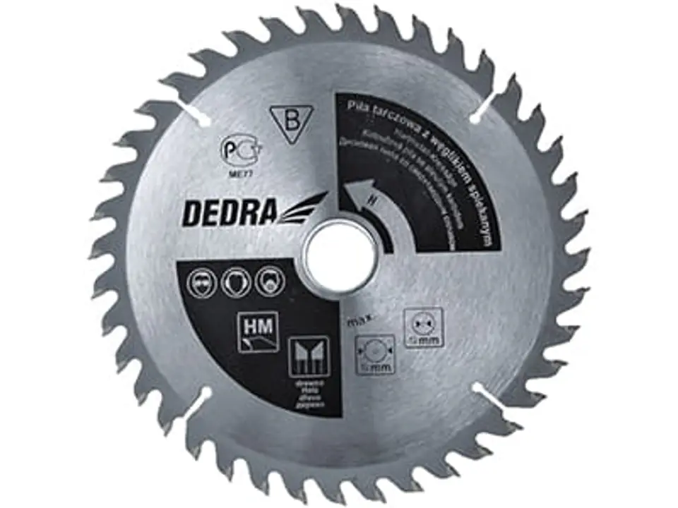 ⁨Piła tarczowa do drewna Dedra węglik (210 mm, 30 mm, 40 zębów)⁩ w sklepie Wasserman.eu