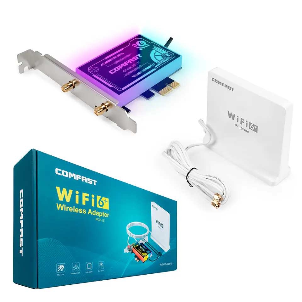 ⁨Karta sieciowa Wi-Fi na PCI-E AX3000 Wi-Fi 6 ARGB⁩ w sklepie Wasserman.eu