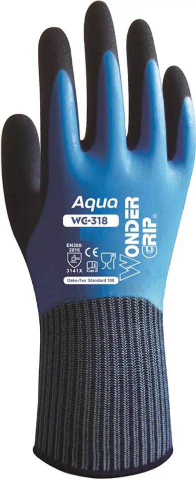 ⁨Rękawice ochronne Wonder Grip WG-318 L/9 Aqua⁩ w sklepie Wasserman.eu