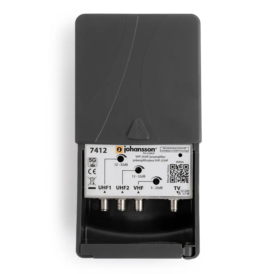 ⁨Wzmacniacz masztowy 2x UHF+VHF Johansson 7412 LTE⁩ w sklepie Wasserman.eu