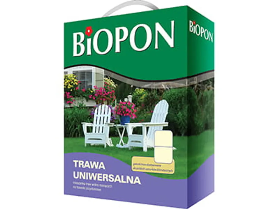 ⁨Trawa uniwersalna nasiona Biopon 0,5kg 20m2 Biopon 1004⁩ w sklepie Wasserman.eu