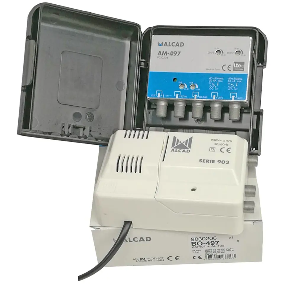 Alcad KIT BO-497 24V 32dB 2xUHF+VHF+FM im Wasserman.eu
