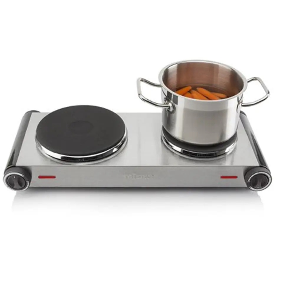 Tristar Free standing table hob KP-6248 Number of burners/cooking zones 2, Stainless Steel/Black, Electric at Wasserman.eu