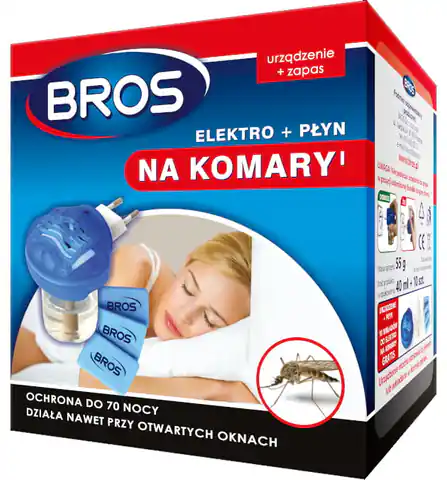 ⁨Elektro na komary Bros + płyn + 10 wkładów⁩ w sklepie Wasserman.eu