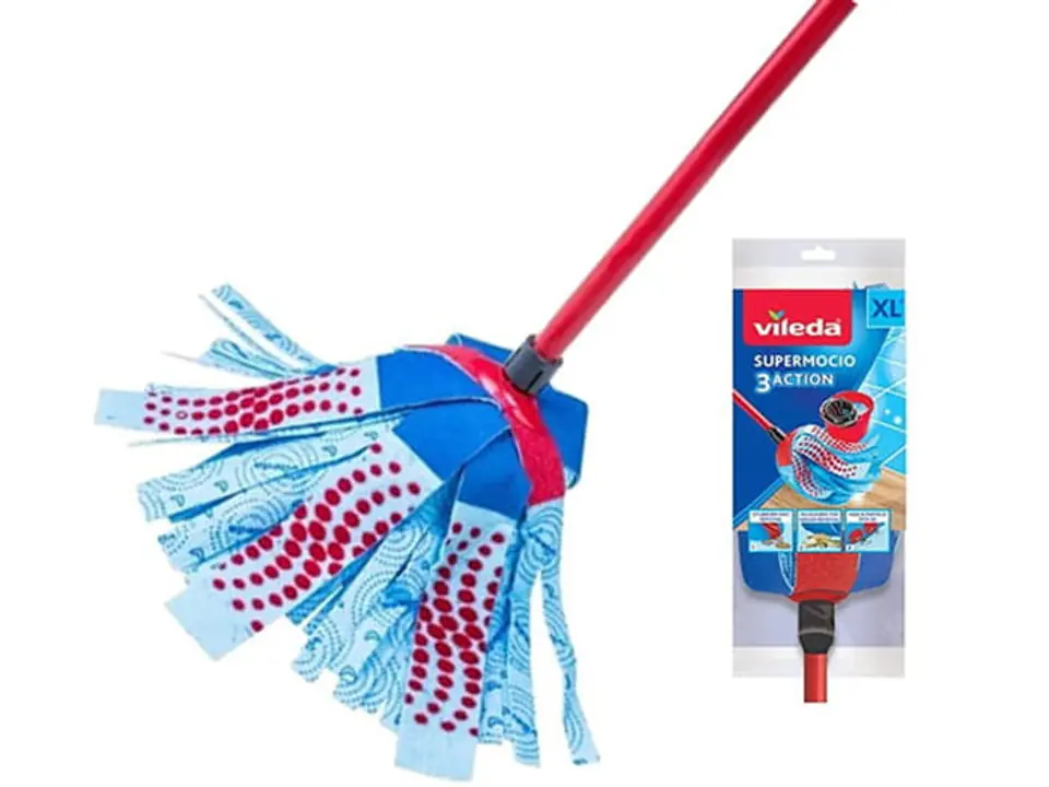 ⁨Mop SuperMocio 3Action Velour Vileda 140008 XL⁩ w sklepie Wasserman.eu