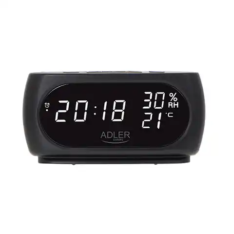 ⁨AD 1186 Clock - alarm clock with temperature and humidity measurement⁩ at Wasserman.eu
