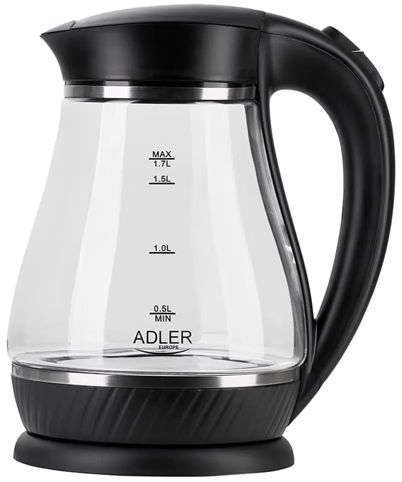 ⁨Glass kettle 1.7L Adler AD 1274 black AD 1274 black⁩ at Wasserman.eu