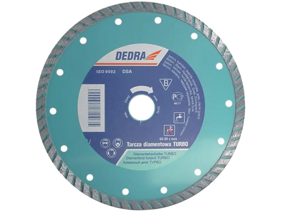 ⁨Dedra Turbo diamond blade (230 mm)⁩ at Wasserman.eu