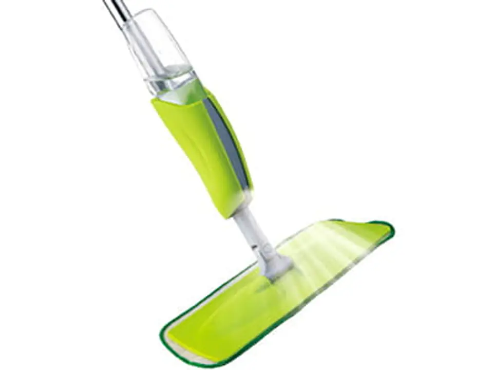 ⁨Flat mop with GreenBlue GB830 sprayer⁩ at Wasserman.eu