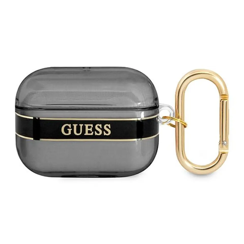 ⁨Guess GUAPHHTSK AirPods Pro cover black/black Strap Collection⁩ at Wasserman.eu