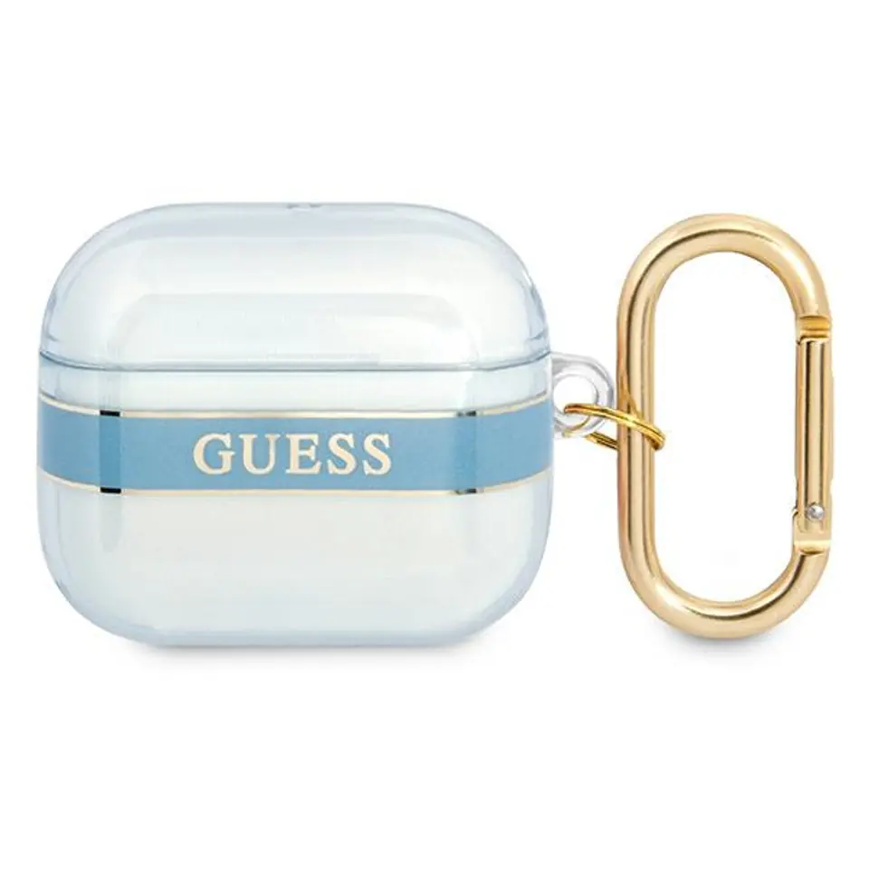 ⁨Guess GUA3HHTSB AirPods 3 cover niebieski/blue Strap Collection⁩ w sklepie Wasserman.eu