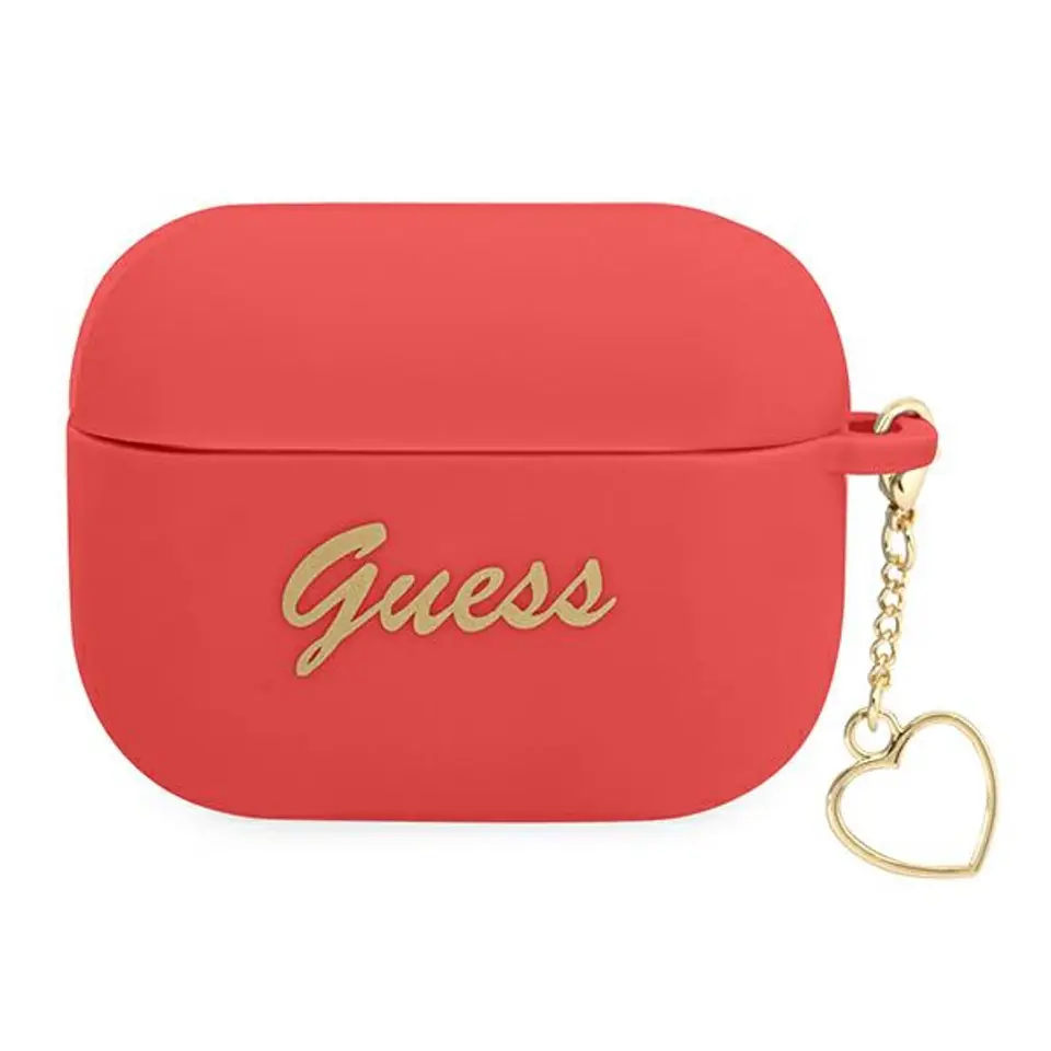 ⁨Guess GUAPLSCHSR AirPods Pro cover red/red Silicone Charm Heart Collection⁩ at Wasserman.eu