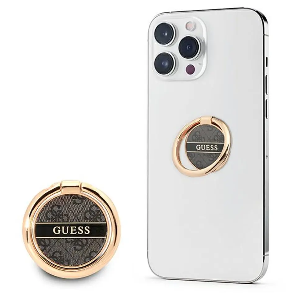 ⁨Guess Ring Stand 4G - Magnetic Phone Finger Holder (Black)⁩ at Wasserman.eu