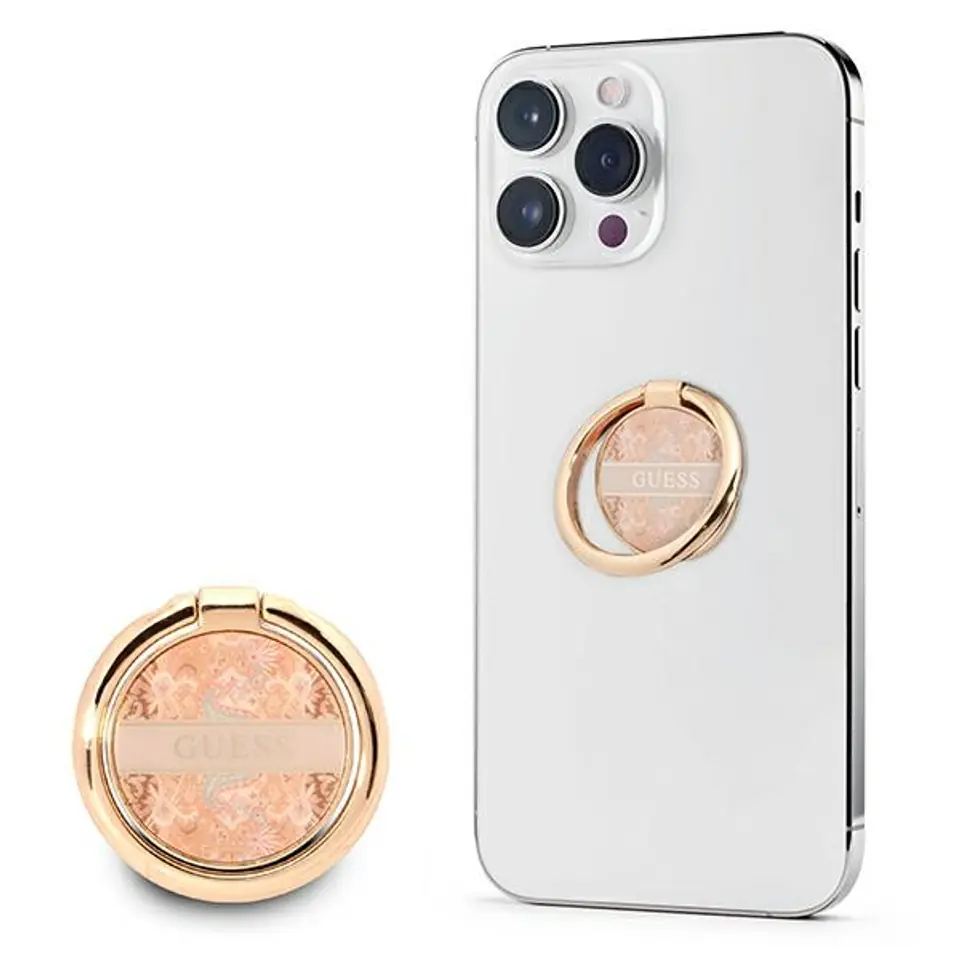 ⁨Guess Ring Stand Paisley - Magnetic Phone Finger Holder (Gold)⁩ at Wasserman.eu