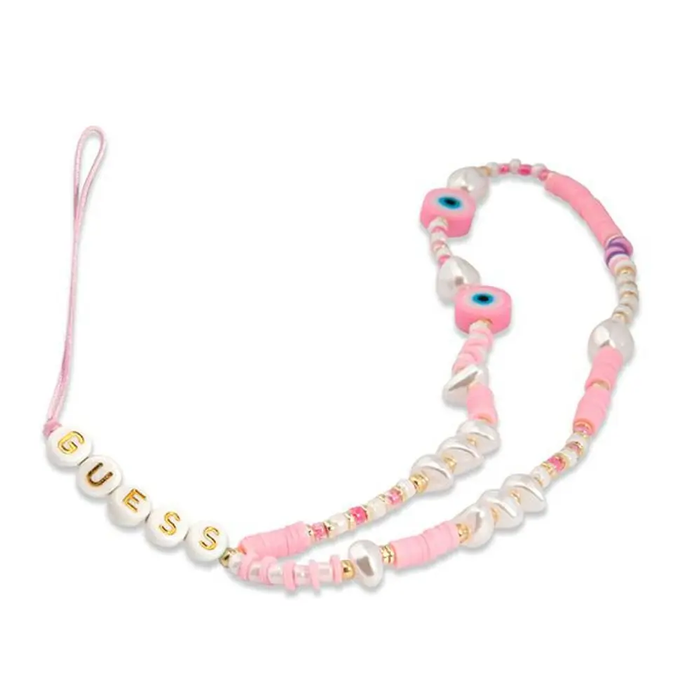 ⁨Guess zawieszka GUSTSHPP Phone Strap rózowy/pink Beads Shell⁩ w sklepie Wasserman.eu