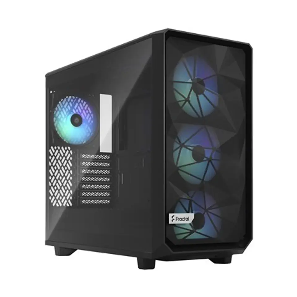 ⁨Fractal Design Meshify 2 Lite RGB TG Light Tint Black, E-ATX, Power supply included No⁩ w sklepie Wasserman.eu