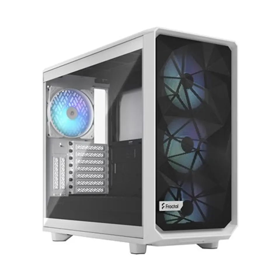 ⁨Fractal Design Meshify 2 RGB TG Clear Tint White, E-ATX, Power supply included No⁩ at Wasserman.eu