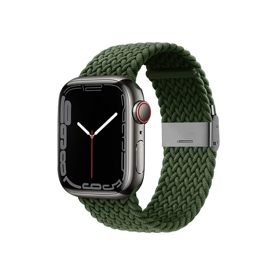 ⁨Crong Wave Band – Pleciony pasek do Apple Watch 44/45/46/49 mm (zielony)⁩ w sklepie Wasserman.eu