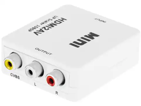 ⁨Konwerter sygnału HDMI- AV chinch CVBS +audio KOM0982⁩ w sklepie Wasserman.eu