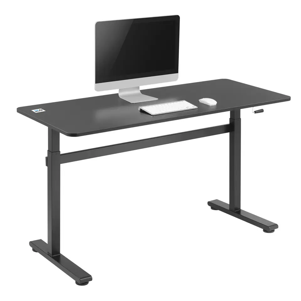 Biurko ręczna regulacja wys Ergo Office, max 40 kg, max wys 117cm, z blatem do pracy stojąco siedzącej, ER-401 B w sklepie Wasserman.eu
