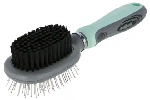 ⁨KERBL Brush with soft synthetic bristles and delicate metal teeth 21x6cm [80051]⁩ at Wasserman.eu