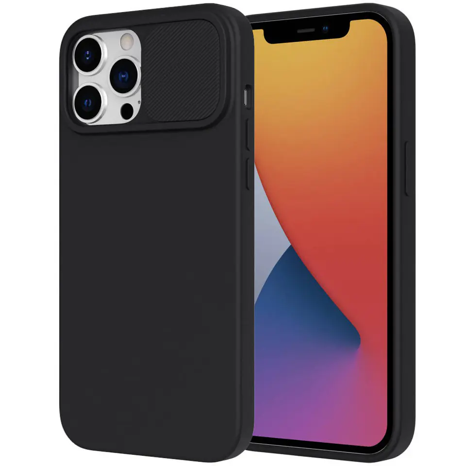 ⁨Case SAMSUNG GALAXY A53 5G Silicone with Camera Cover Nexeri Silicone Lens black⁩ at Wasserman.eu