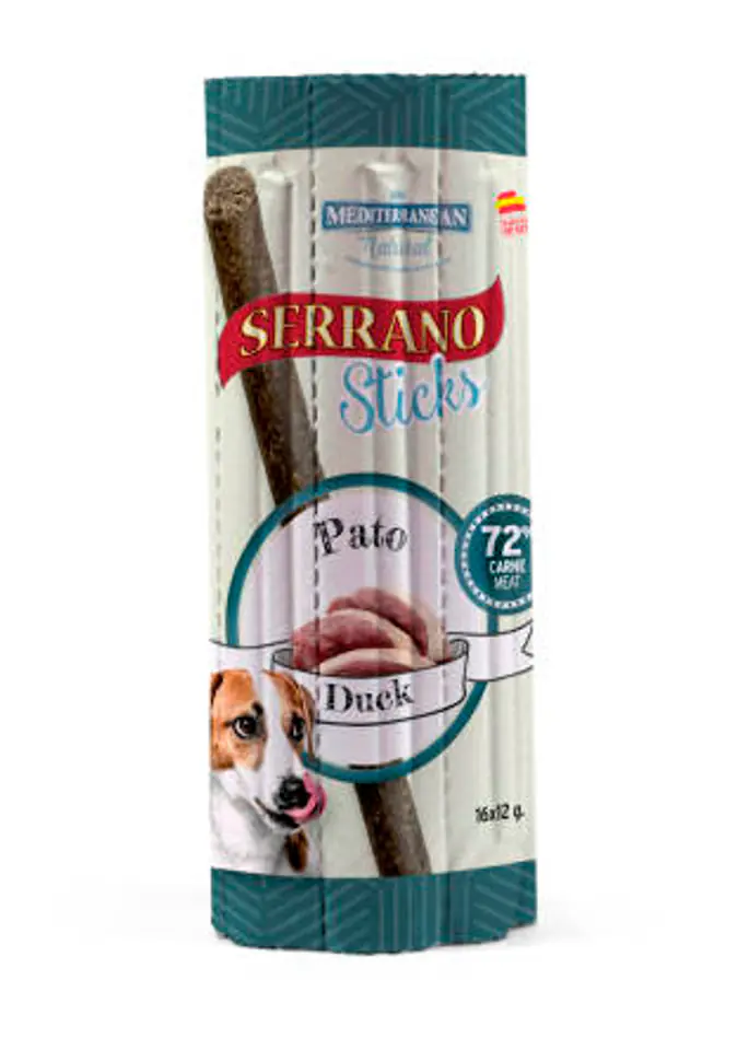 ⁨SERRANO Sticks blisters for dogs with duck 16pcs⁩ at Wasserman.eu