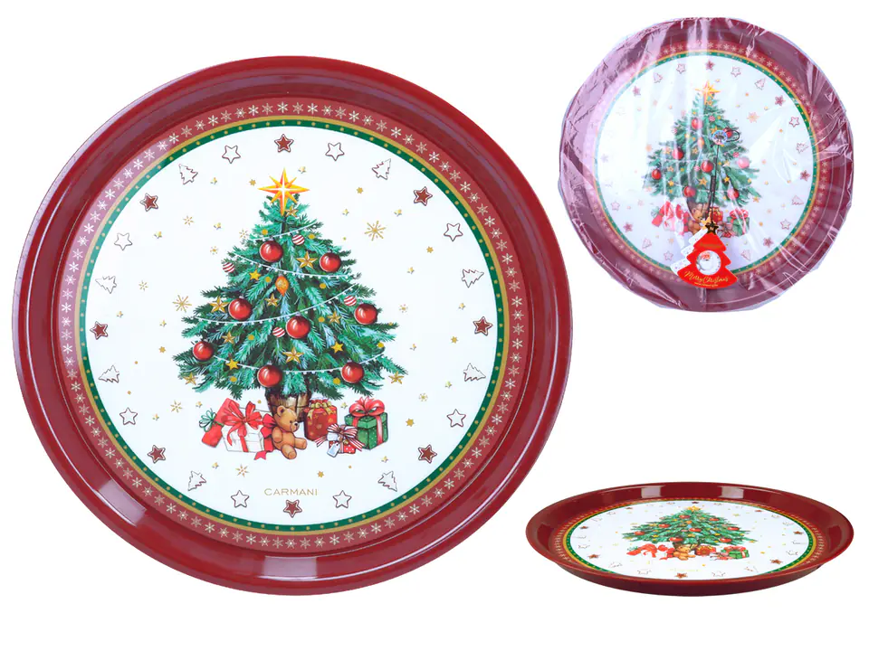 ⁨Non-slip round tray - Christmas (CARMANI)⁩ at Wasserman.eu