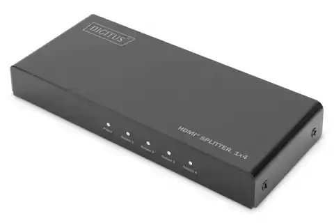 ⁨Rozdzielacz (Splitter) HDMI 4-portowy 4K 60Hz UHD 3D HDR HDCP 2.2 audio downscaling⁩ w sklepie Wasserman.eu