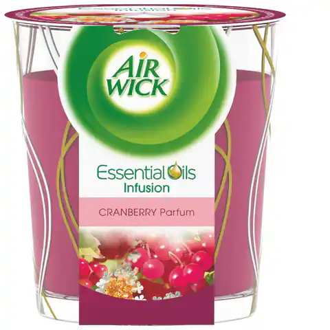 ⁨Air Wick Essential Oils Cranberry Scented Candle 105 g⁩ at Wasserman.eu