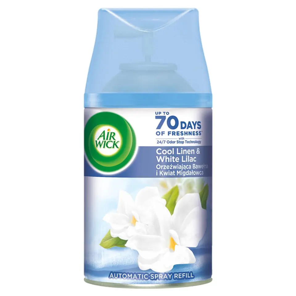 ⁨Air Wick Freshmatic wkład do automatycznego odświeżacza powietrza Orzeźwiająca Bawełna i Kwiat Migdałowca 250ml⁩ w sklepie Wasserman.eu