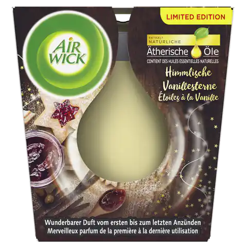 ⁨Air Wick Essential Oils Vanilla Stars Scented Candle 105 g⁩ at Wasserman.eu