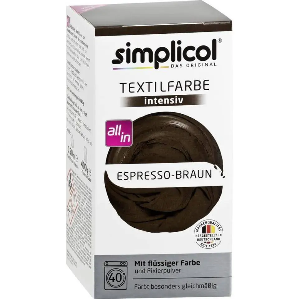 ⁨Simplicol Brąz Espresso Barwnik do Tkanin⁩ w sklepie Wasserman.eu